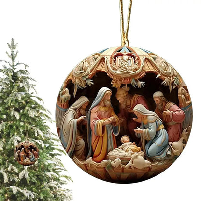 Christmas Tree Pendant Jesus Christ Hanging Ornaments Christmas Tree Ornament Christian Gifts Exquisite Xmas Ornaments Good Vibrations