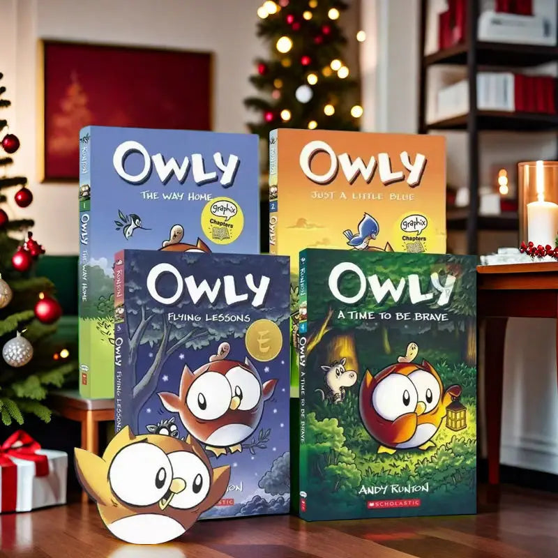 Big Eyed Owl Owly 4-volume set chapter bridge book English reading story picture book Good Vibrations