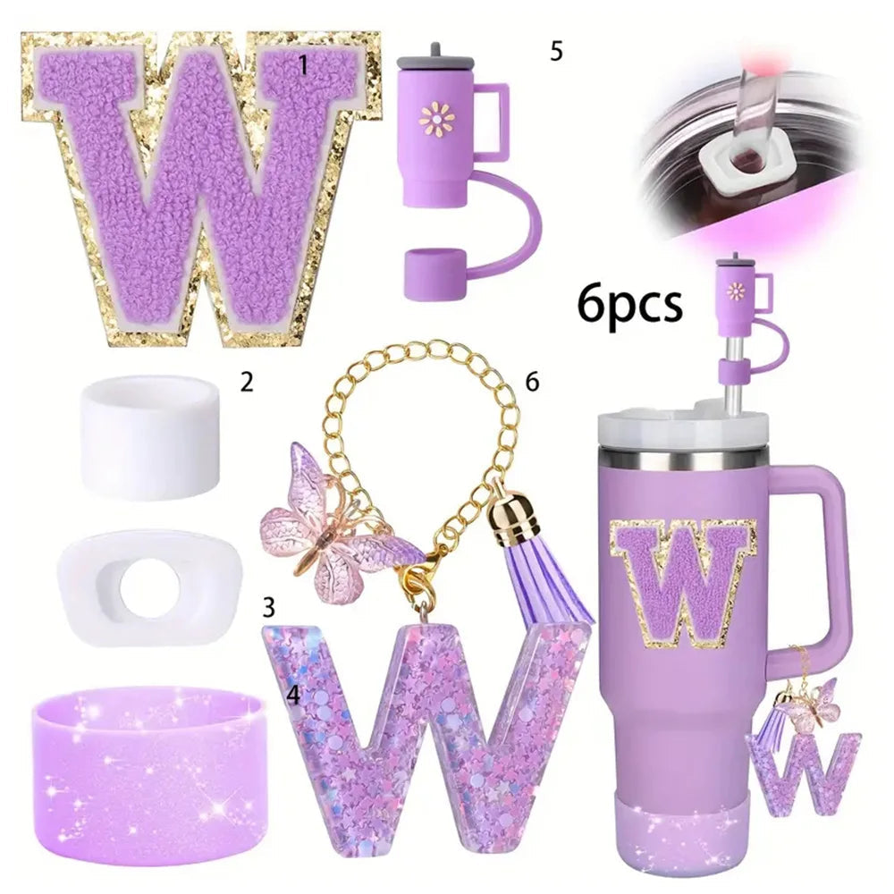 6PCS Cup Accessories Set for Stanley Cup  40oz tumbler with handle Including Silicone Straw Topper and Boot, Spill Proof Stopper Good Vibrations Adult Super Store