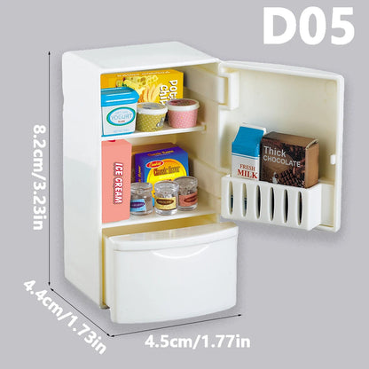 1:12 Miniature Furniture Forest Family Kitchen Toy Dining Table Dollhouse Accessories Bathroom Pretend Play For Girl Gifts Toys Good Vibrations