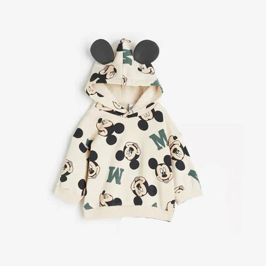 DisDisney Children's Autumn Cartoon Printed Hoodie Fashion Versatile and Simple Top Good Vibrations