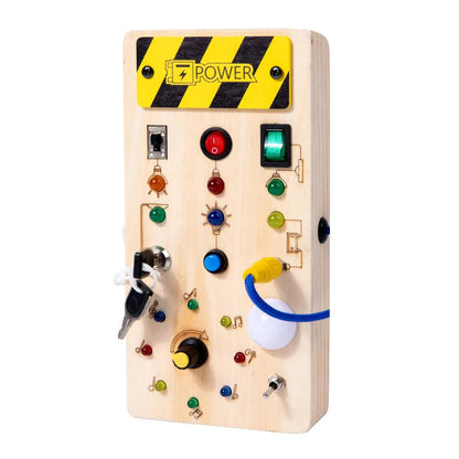 Kids Early Education Toys Electronic Led Light Baby Wooden Sensory Busy Board Montessori  For Toddler Christmas Gifts Good Vibrations