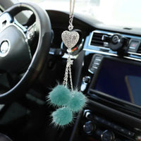 Fashion Diamond Car Accessorie Bling Hairball Pendant Auto Rearview Mirror Pendant Birthday Gift Auto Decoraction Ornaments Good Vibrations