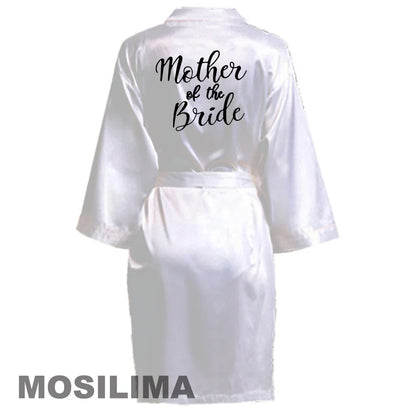 Satin Silk bride robe Wedding Robe Bridesmaid Bride Dressing Gown bridesmaid robes SP002 Good Vibrations