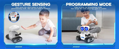 TOY Life Rechargeable RC Robot - LED Eyes Music Walkie Talkie Remote Control Toy for Kids Toddler Gift Good Vibrations