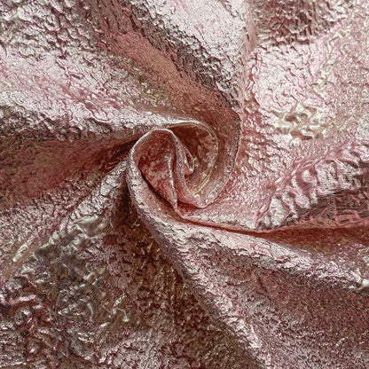Pink Embossed Bubble Glitter Wrinkled Jacquard Fabric Women's Tutu Skirt Wedding Dress DIY Sewing Fabric Good Vibrations
