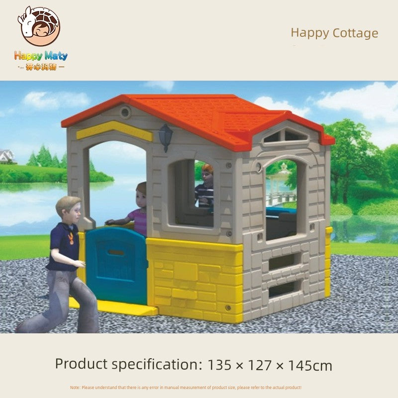 Kindergarten Outdoor Multi-Functional Game House Small House Children Play House Slide Combination Mushroom House Amusement Park Good Vibrations