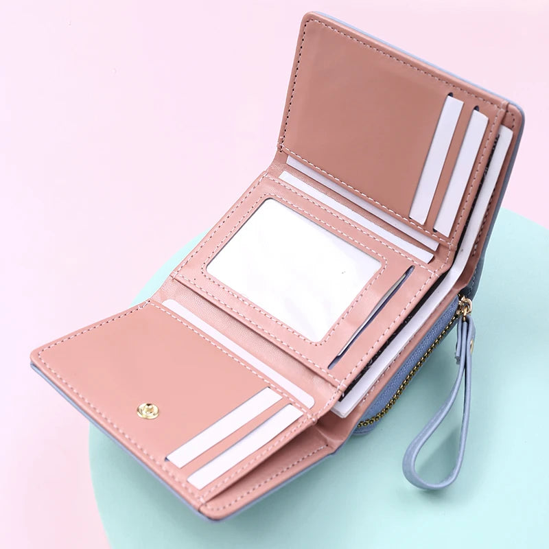 Luxury Brand Women's Small Wallet Female Card Holder Short Wallets with Coin Purse for Woman Ladies PU Leather Hasp Mini Clutch Good Vibrations