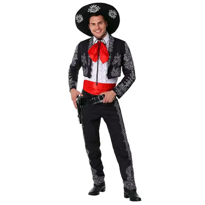 Men's Halloween American Western Heroic Character Mexican Ethnic Cospaly Costume Good Vibrations
