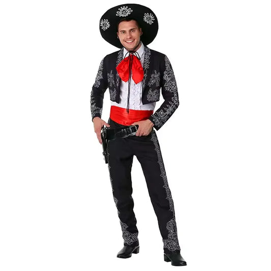 Men's Halloween American Western Heroic Character Mexican Ethnic Cospaly Costume Good Vibrations