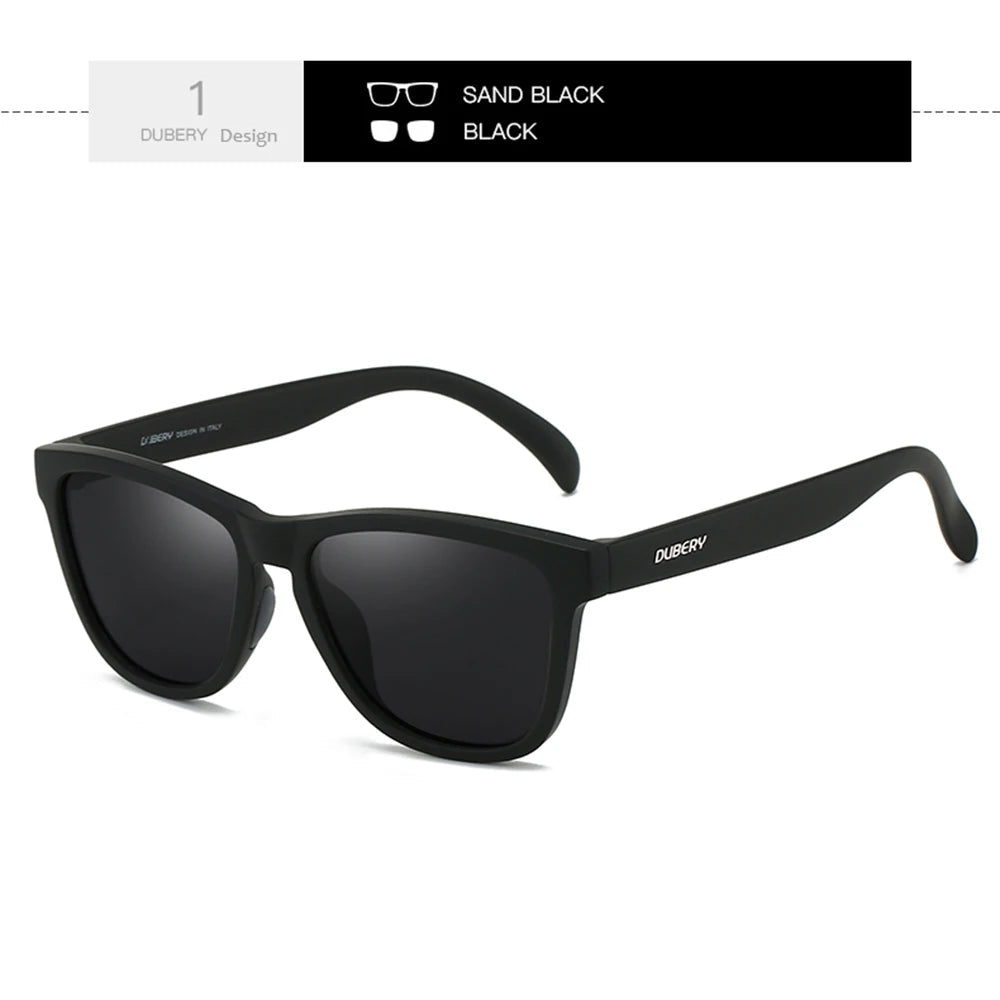 DUBERY Full Rim Polarized Sunglasses For Men And Women 28 Colors Model 550 Good Vibrations