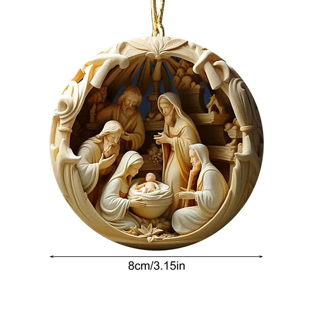 Christmas Tree Pendant Jesus Christ Hanging Ornaments Christmas Tree Ornament Christian Gifts Exquisite Xmas Ornaments Good Vibrations
