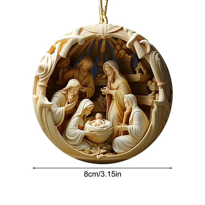 Christmas Tree Pendant Jesus Christ Hanging Ornaments Christmas Tree Ornament Christian Gifts Exquisite Xmas Ornaments Good Vibrations