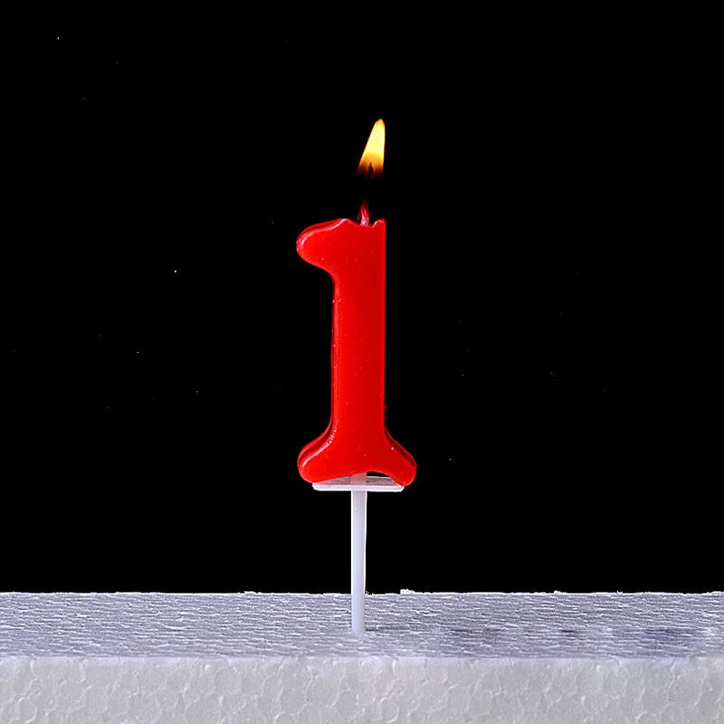 1Pcs Gold Happy Birthday Number Cake Candles 0 1 2 3 4 5 6 7 8 9 Cake Topper Kids Girls Boys Bar Baby Party Supplies Decoration Good Vibrations
