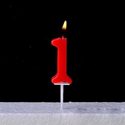1Pcs Gold Happy Birthday Number Cake Candles 0 1 2 3 4 5 6 7 8 9 Cake Topper Kids Girls Boys Bar Baby Party Supplies Decoration Good Vibrations