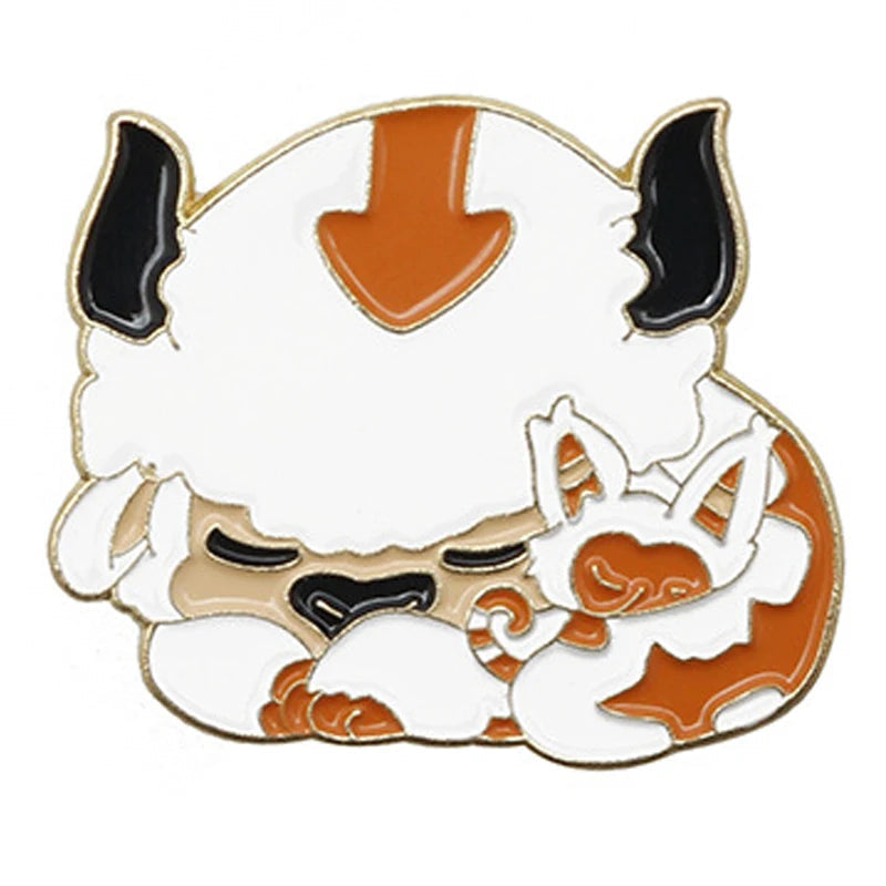 Cartoon Avatar Appa Enamel Pin Cute Badges on Backpack Brooches For Women Lapel Pin Clothing Jewelry Cosplay Accessories Gifts Good Vibrations