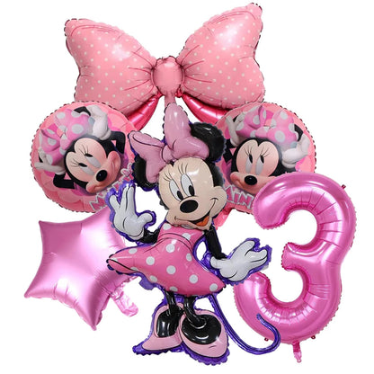 Minnie Mouse Birthday Decoration Disposable Cups Plates Tablecloth Cake Latex Balloon Baby Shower Kids Girls Party Supplies Good Vibrations