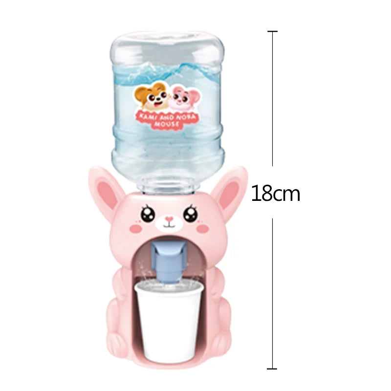 Kids Mini Dual Water Dispenser Toy Cute Water Juice Milk Drinking Fountain Simulation Kitchen Toys for Boys Girls Gift Good Vibrations