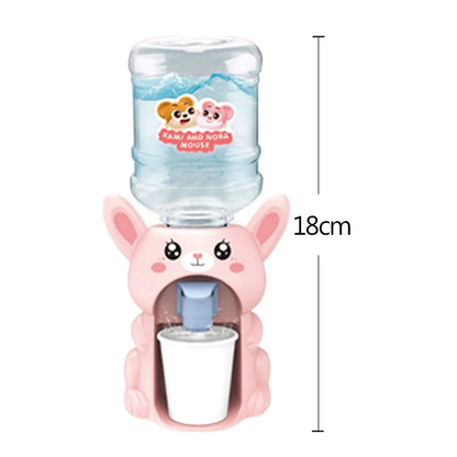 Kids Mini Dual Water Dispenser Toy Cute Water Juice Milk Drinking Fountain Simulation Kitchen Toys for Boys Girls Gift Good Vibrations