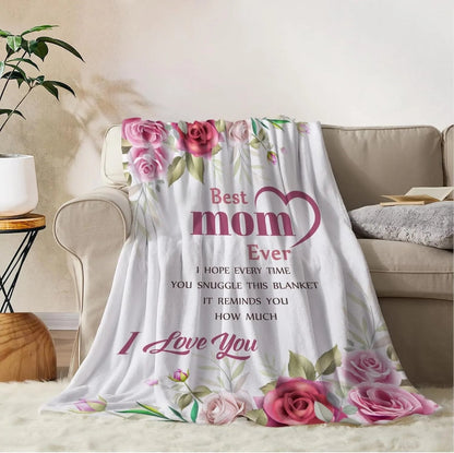 Gifts from Daughter Son for Mother's Day Birthday Mom Gifts Anniversary Unique Gifts for Mom Super Soft Flannel Throw Blankets Good Vibrations