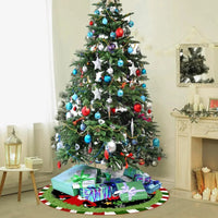 Christmas Tree Skirt 48 inch - Xmas Tree Ornaments - Christmas Ornament - Perfect Holiday Decor for Festive Celebrations Good Vibrations