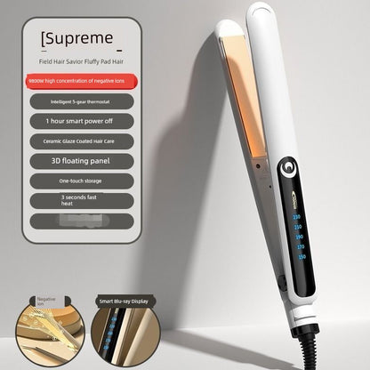 YATENG Ceramic Electric Hair Straightener Corn Stigma Wave Plate Hair Straightener Hair Curler Hair Curler and Straightener Dual-Use Inner Buckle Straightening Does Not Hurt Hair Good Vibrations