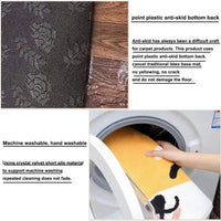 Soft Washable Non-Slip Kitchen Floor Mat for Bedroom Living Room Hallway Bathroom Entrance Long Bedside Carpet Good Vibrations