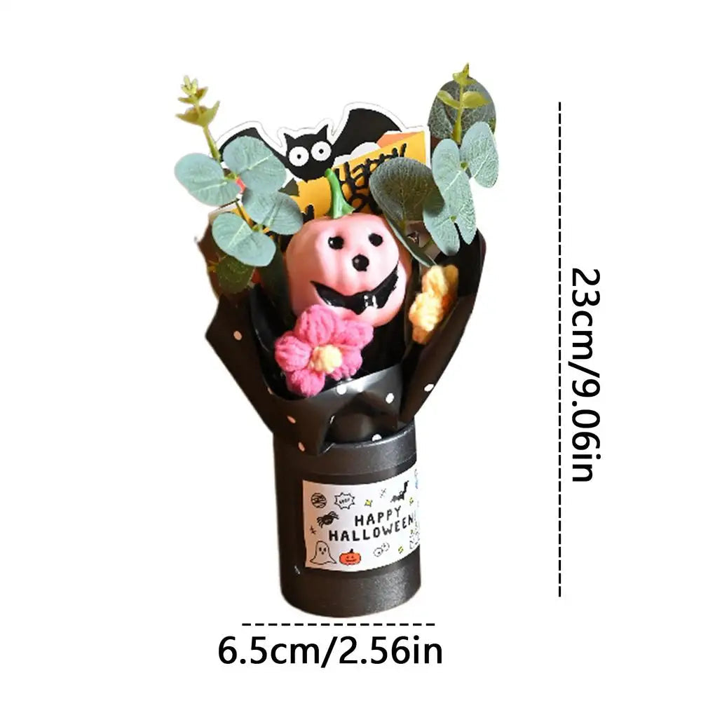 Halloween Pumpkin Bouquet Creative Pumpkin Head Decorative Bouquet Resin Ghost Pumpkin Flower Artificial Pumpkin Flowers Good Vibrations
