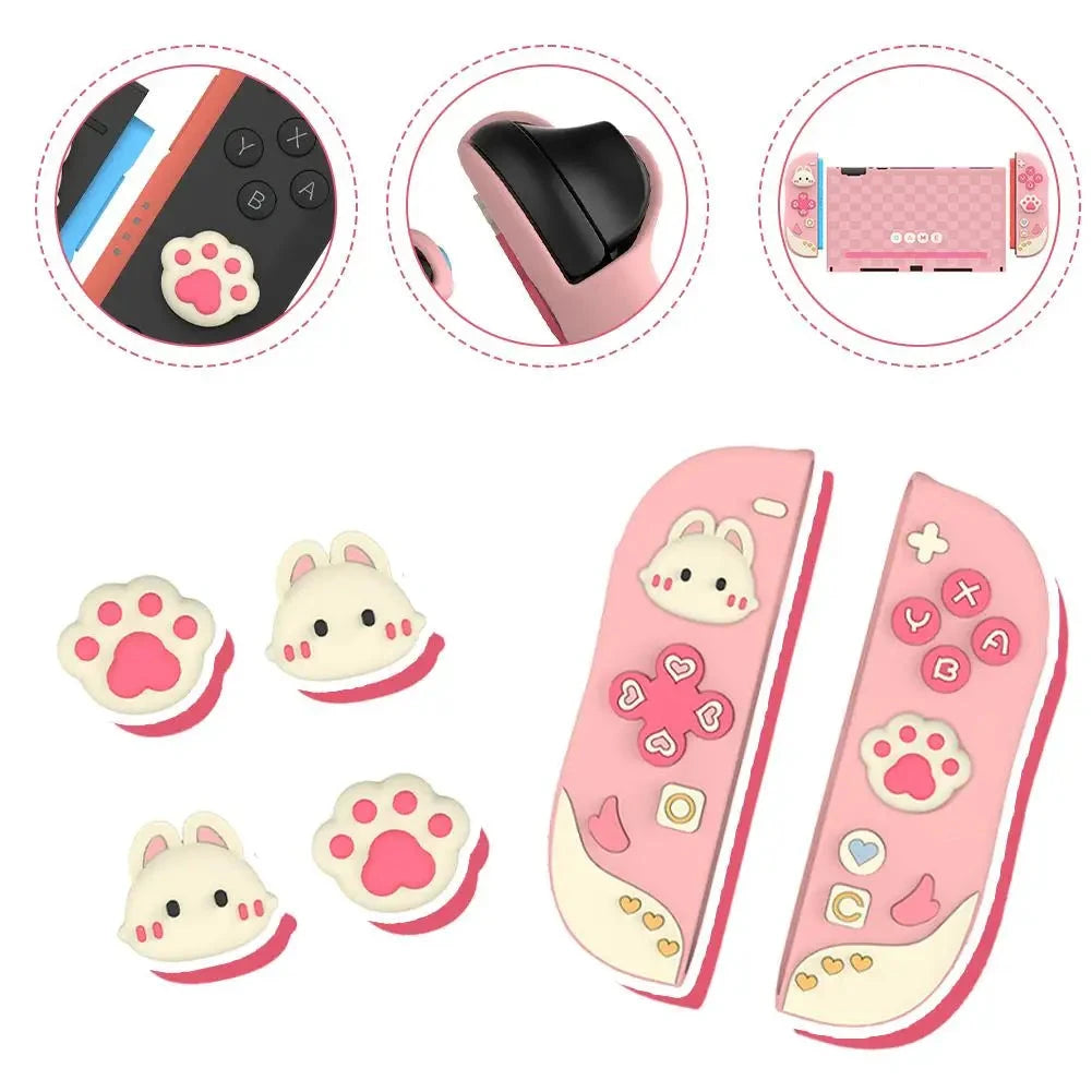 Game Console Protective Case Cute Silicone Case for Switch 2 Anti-shock Hard Case Bag Split Protective Cover Rocker Cap Good Vibrations