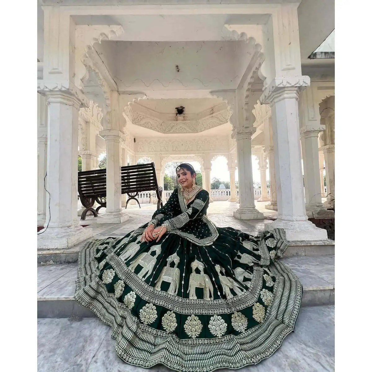 Designer Wedding Dresses Embroidered Lehenga Choli with Sequence Work Good Vibrations