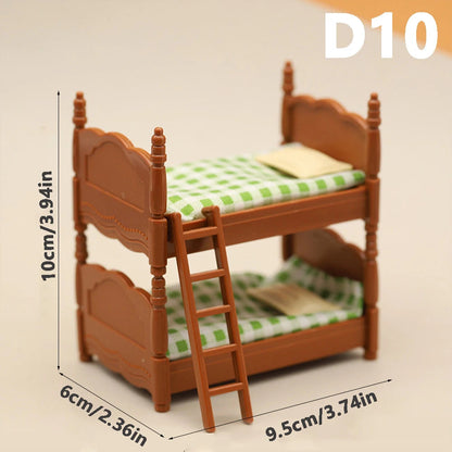 1:12 Miniature Furniture Forest Family Kitchen Toy Dining Table Dollhouse Accessories Bathroom Pretend Play For Girl Gifts Toys Good Vibrations