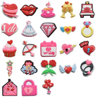 Shoe Charms for Crocs Accessories Angel Of Love Shoes Charm for Croc Decorations Pins Men Accessory Jeans Woman Clogs Clips Good Vibrations