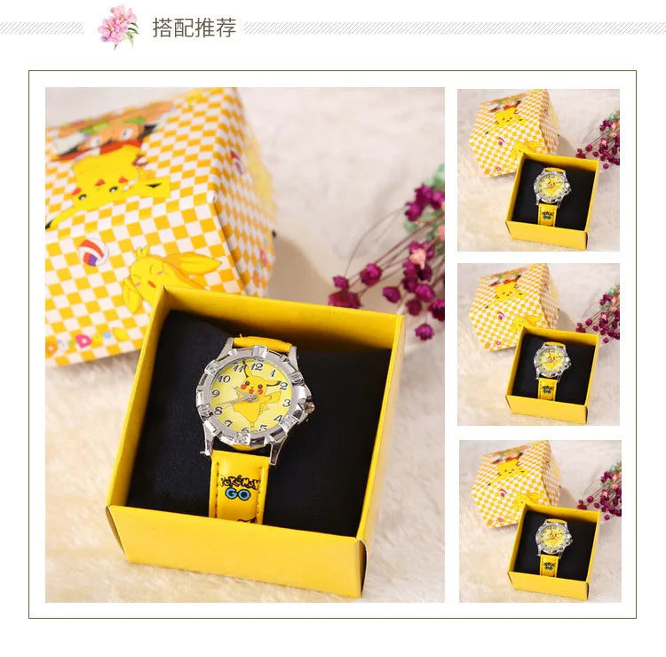 Pocket Monster Pikachu Fashion Cosplay Watch Creative Boys Girls Children's Anime Cartoon Birthday Gifts with Box Good Vibrations