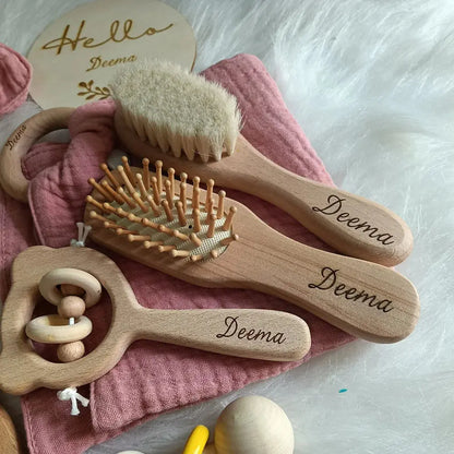 10 Pieces Of Personalized Name Newborn Bath Toy Gift Set 0-12 Months Old Baby Rattle Toy Baby Boy Girl Birth Name Plate Gift Set Good Vibrations