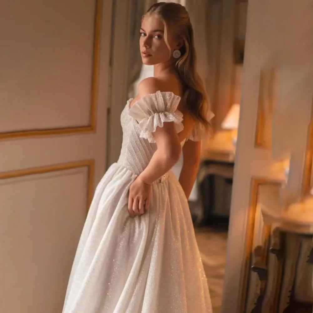 Enternity Fashionable Wedding Gown For Bride Off The Shoulder Court Train Sweetheart Bride Gown Vestido De Novia Customized Good Vibrations