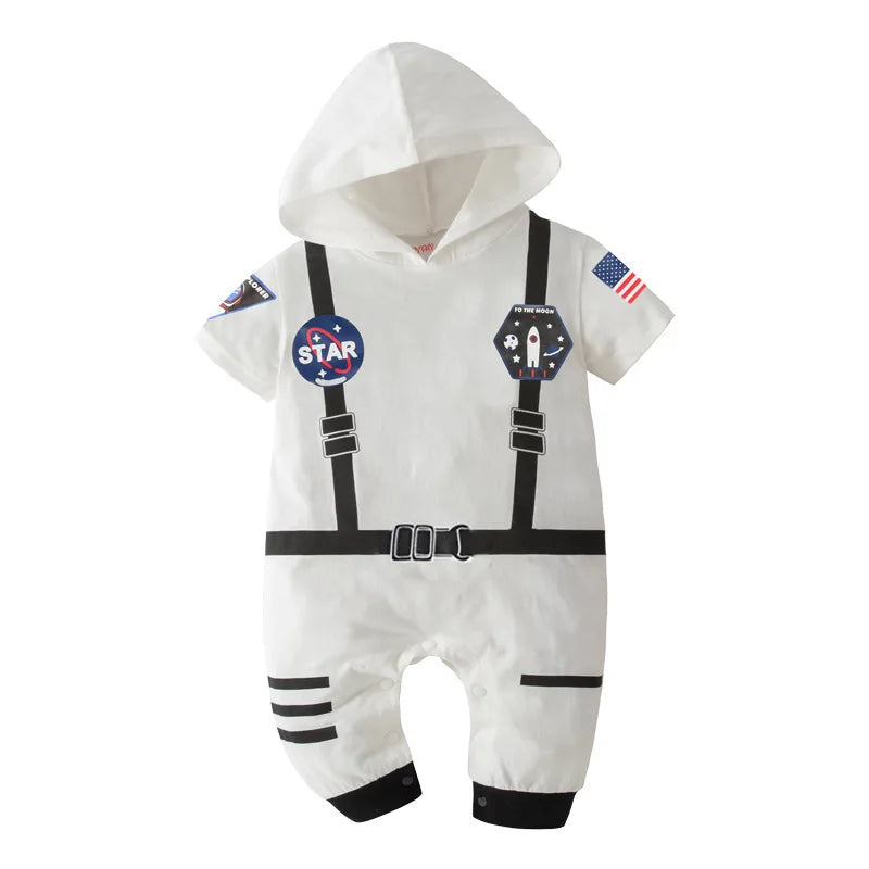 New Astronaut Costume for Baby Boy 1 Year Old Toddler Infant Birthday Theme Party Cosplay Space Suit Newborn Photography Romper Good Vibrations