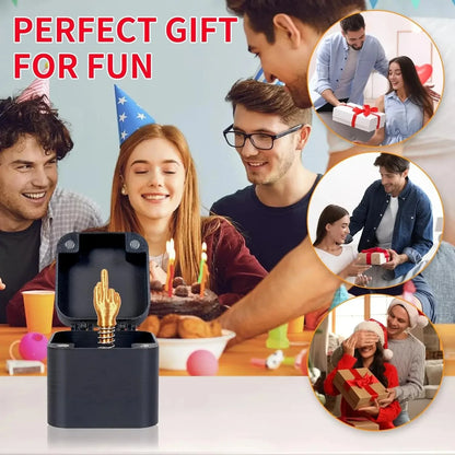 Middle Finger in A Box, Gag Gifts Christmas, Funny Gifts, White Elephont Gifts for Adults, Joke Prank Gag Quirky Gifts for Men Good Vibrations