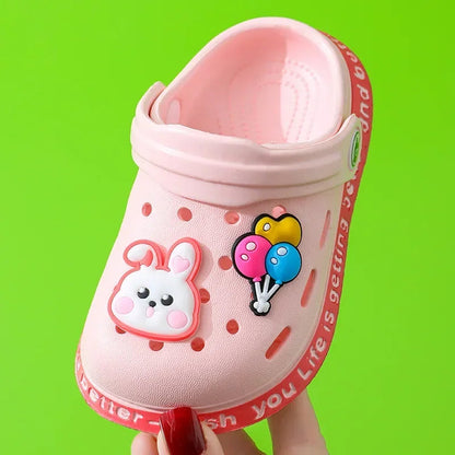 Summer Children Garden Slippers Shoes Boys&Girls Beach Sandal Kids Lightweight Breathable Cute Cartoon Slip Baby Slippers Good Vibrations