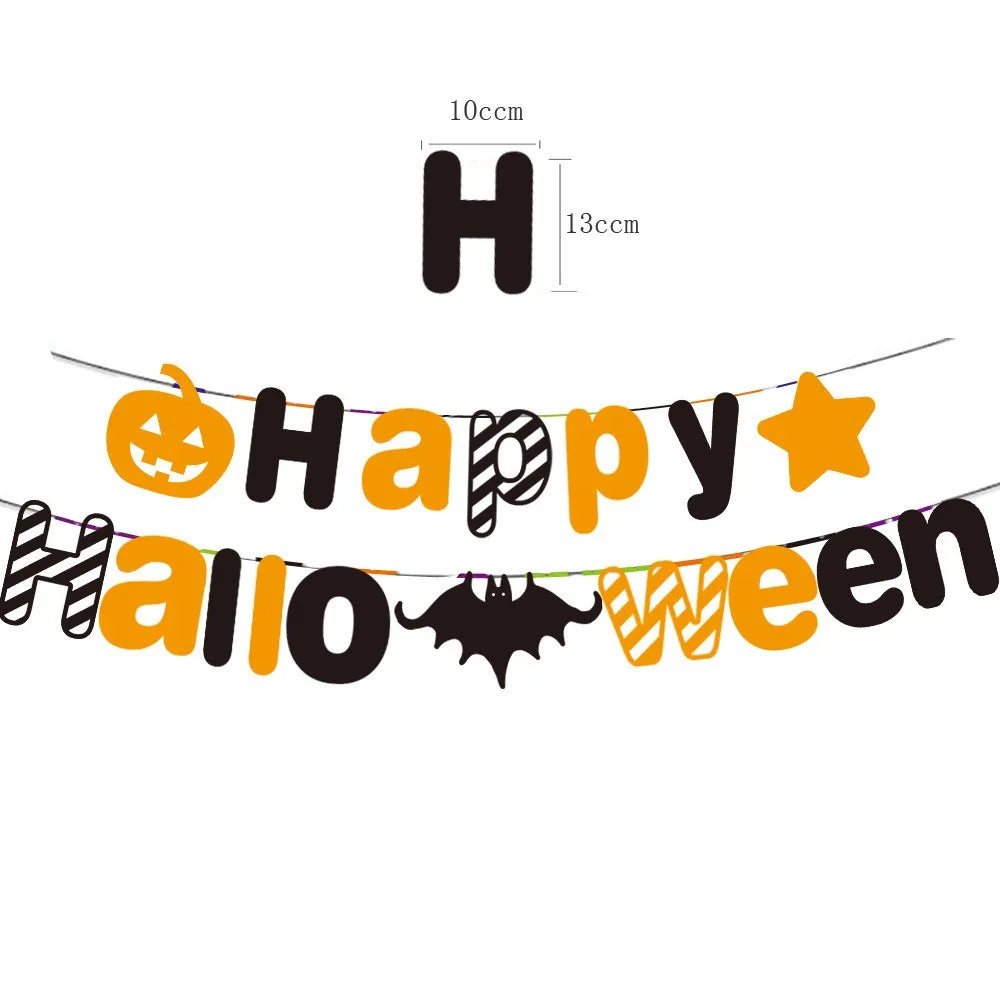 Halloween Decoration Banner for Home Living Room Decoration Halloween Party Good Vibrations