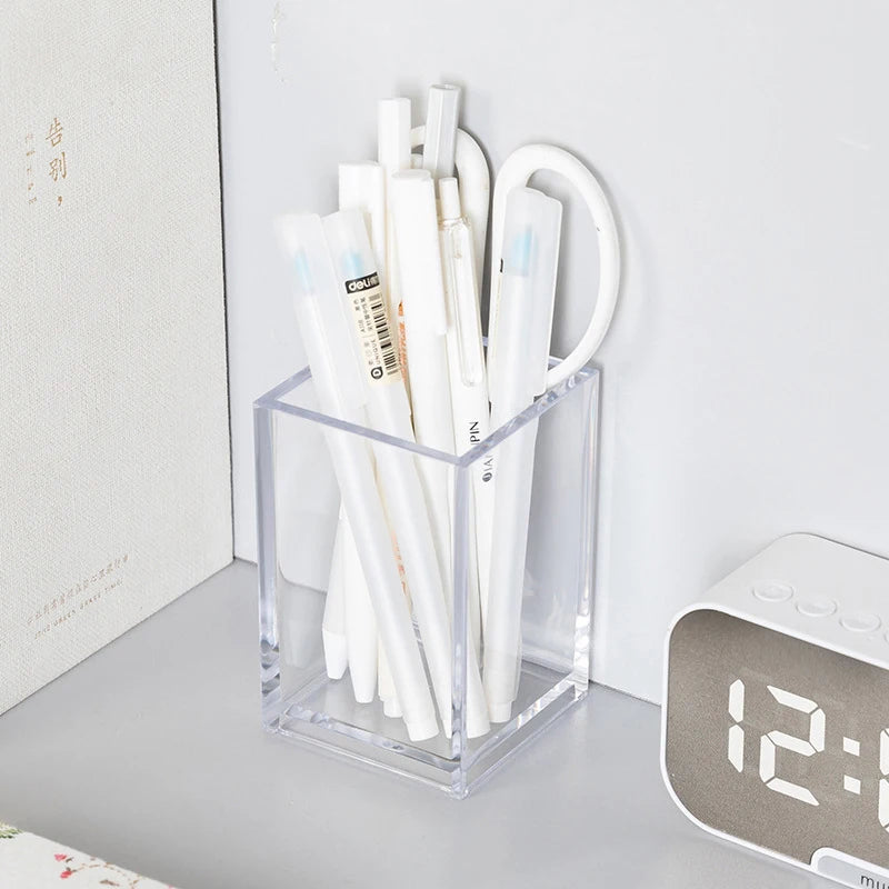Make Up Organizer Makeup Brush Pot With Brushes Storage Acrylic For Cosmetics Holder Desk Cosmetic Storage Container Good Vibrations