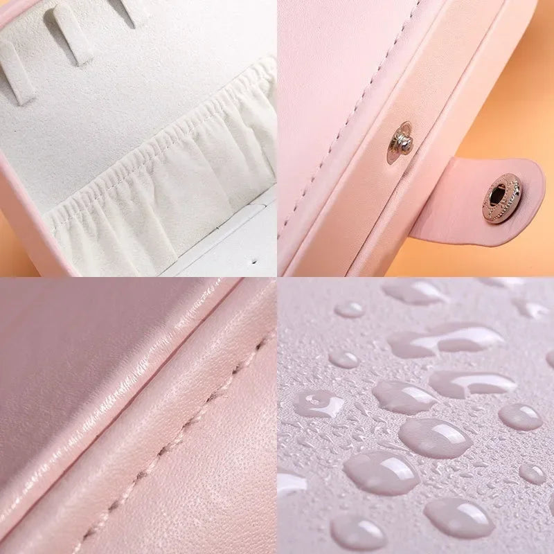 2024 Portable Jewelry Box Jewelry Organizer Display Travel Jewelry Case Boxes Button Leather Storage Zipper Jewelers Good Vibrations