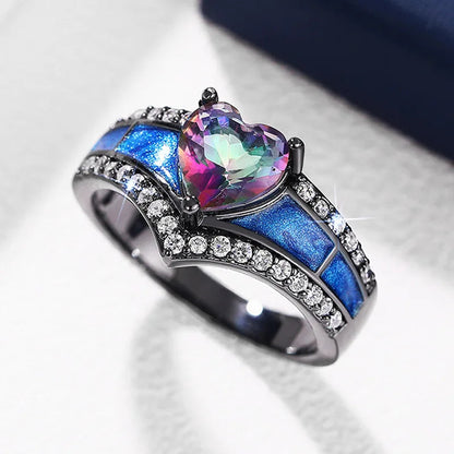 2026 Aesthetic Enamel Flower Finger Ring for Women Wedding Party New 2026  Silver Color Luxury Cubic Zirconia Jewelry Gift Good Vibrations