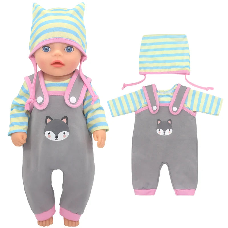 36cm Reborn Baby Doll Clothes 14 Inch Doll Outfit Rompers Toys Wears Good Vibrations