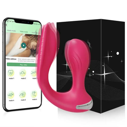 Women Dual Clit Stimulator Ended Vagina Anal Vibrator Female Masturbator Sex Toy