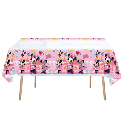 Minnie Mouse Birthday Decoration Disposable Cups Plates Tablecloth Cake Latex Balloon Baby Shower Kids Girls Party Supplies Good Vibrations