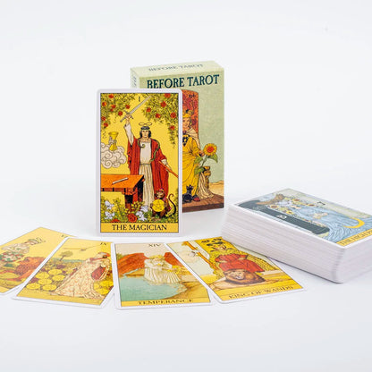 Cat Tarot A 78 Card Deck High Quality English Version Board Game for Easy and Fun Fortune Telling Perfect for Family Gatherings Good Vibrations