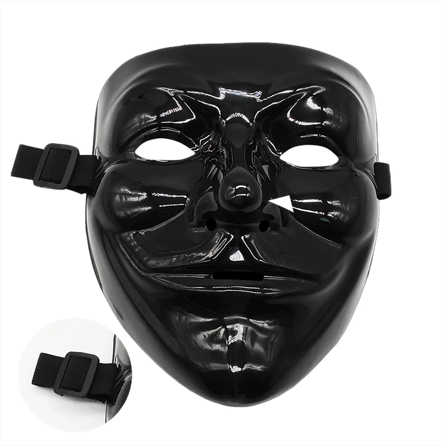 Halloween Masks Hacker Mask Black White V For Vendetta Hackers Cos Mask Halloween Cosplay Party Diy Masks Children Toys Masks Good Vibrations
