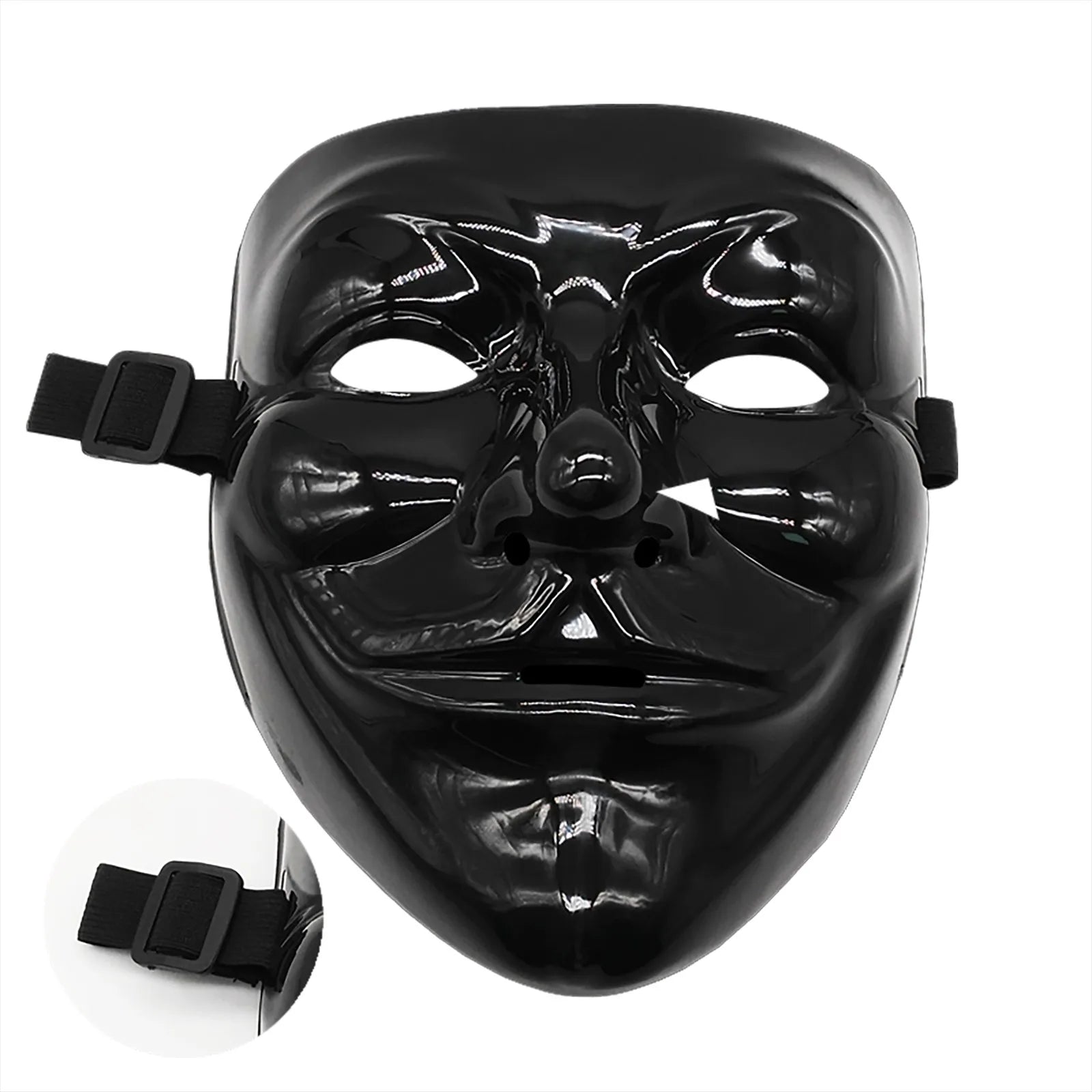 Halloween Masks Hacker Mask Black White V For Vendetta Hackers Cos Mask Halloween Cosplay Party Diy Masks Children Toys Masks Good Vibrations
