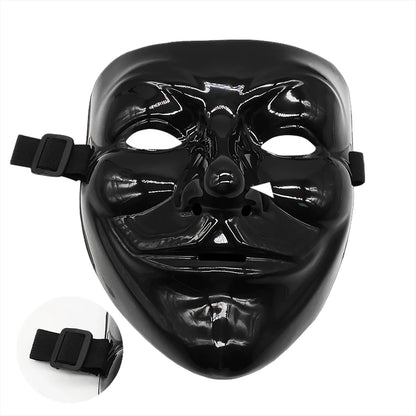 Halloween Masks Hacker Mask Black White V For Vendetta Hackers Cos Mask Halloween Cosplay Party Diy Masks Children Toys Masks Good Vibrations