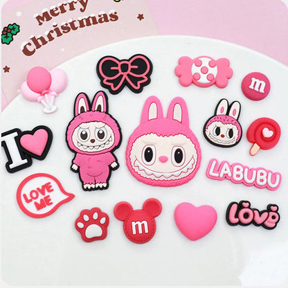 15pcs Hot Toys New Cartoon Shoe Charms Designer for Shoe Accessories Dreations for Sandals Sneaker Classic Clog Kids X-mas Gifts Good Vibrations